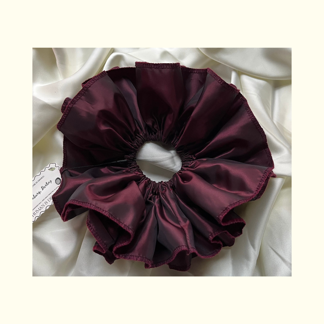 Danbury, Darling | Ruffled Vintage Taffeta Scrunchie [XXL]