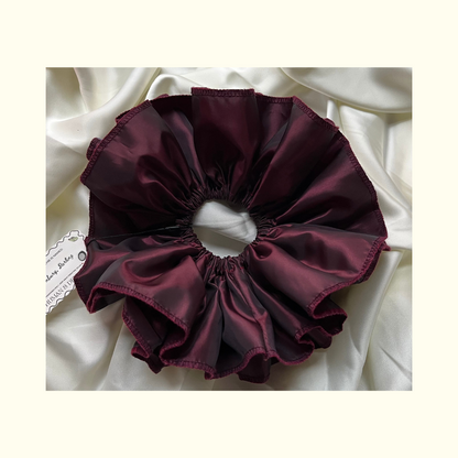 Danbury, Darling | Ruffled Vintage Taffeta Scrunchie [XXL]