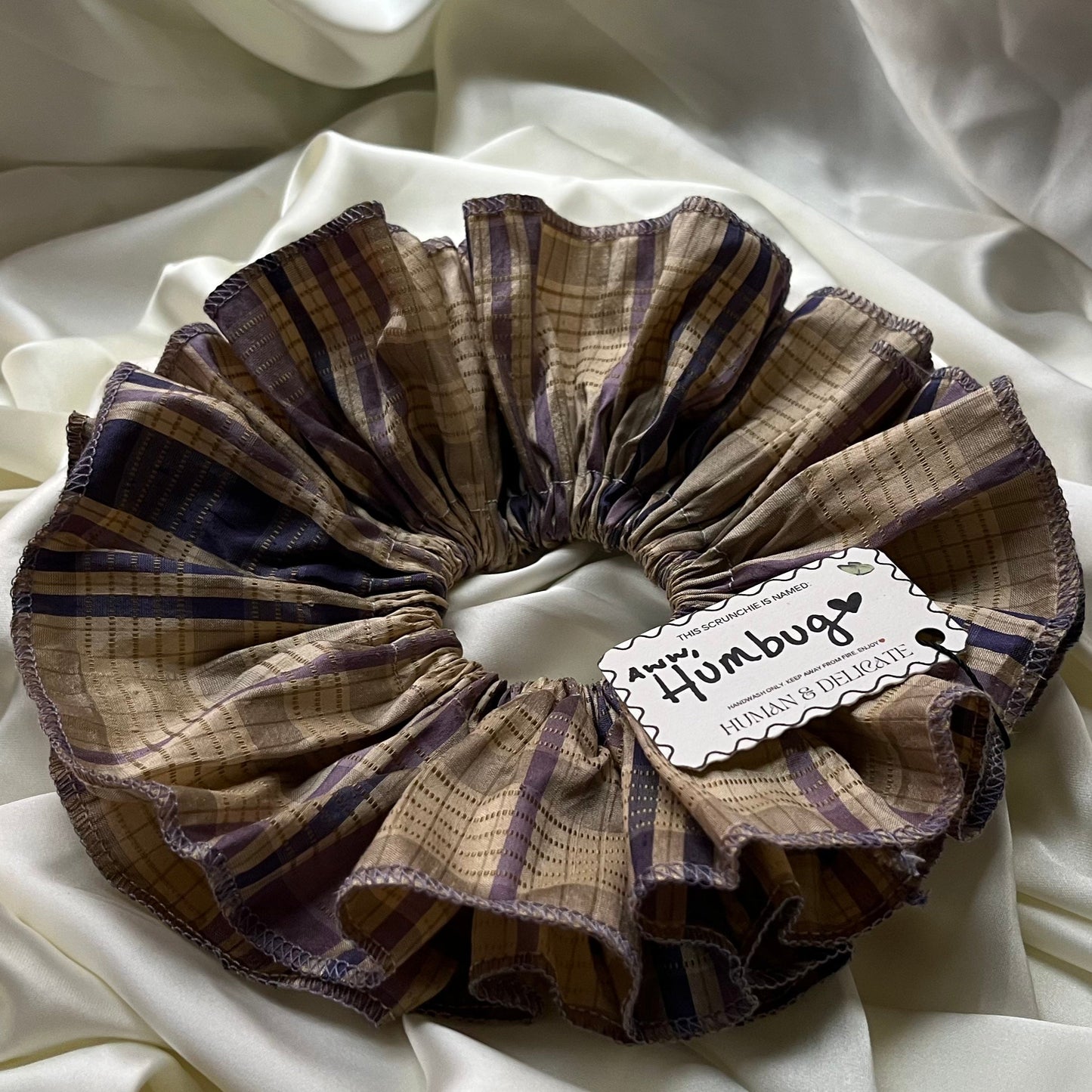 Aww, Humbug! | Ruffled Plaid Scrunchie