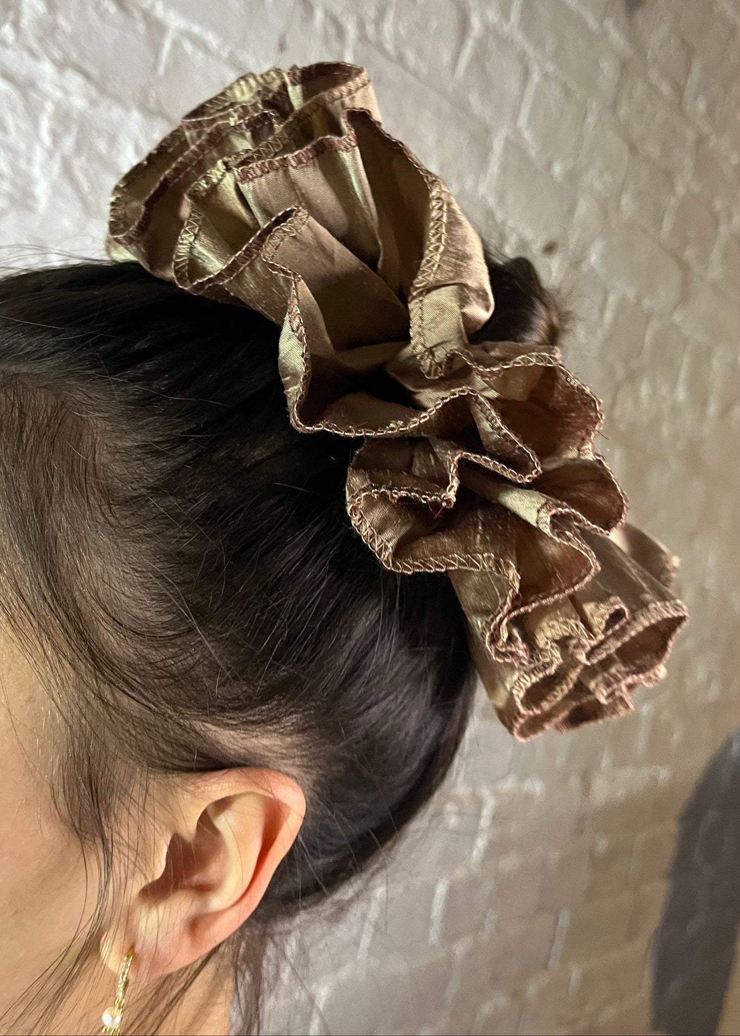 Theia | Pure Silk Ruffle Scrunchie