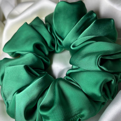 Ozwald | Emerald Green Luxury Satin Giant Scrunchie [XXL]
