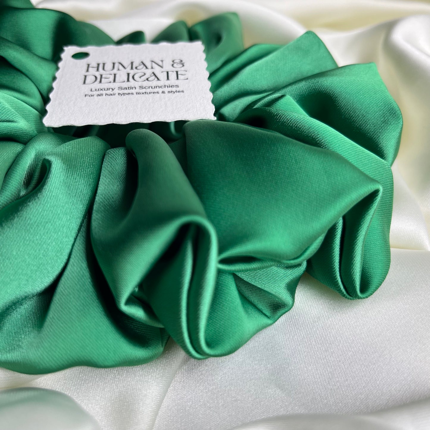 Ozwald | Emerald Green Luxury Satin Giant Scrunchie [XXL]