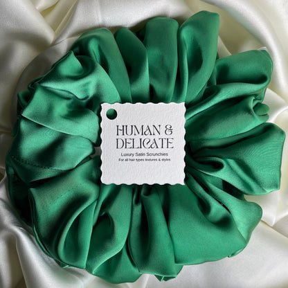 Ozwald | Emerald Green Luxury Satin Giant Scrunchie [XXL]