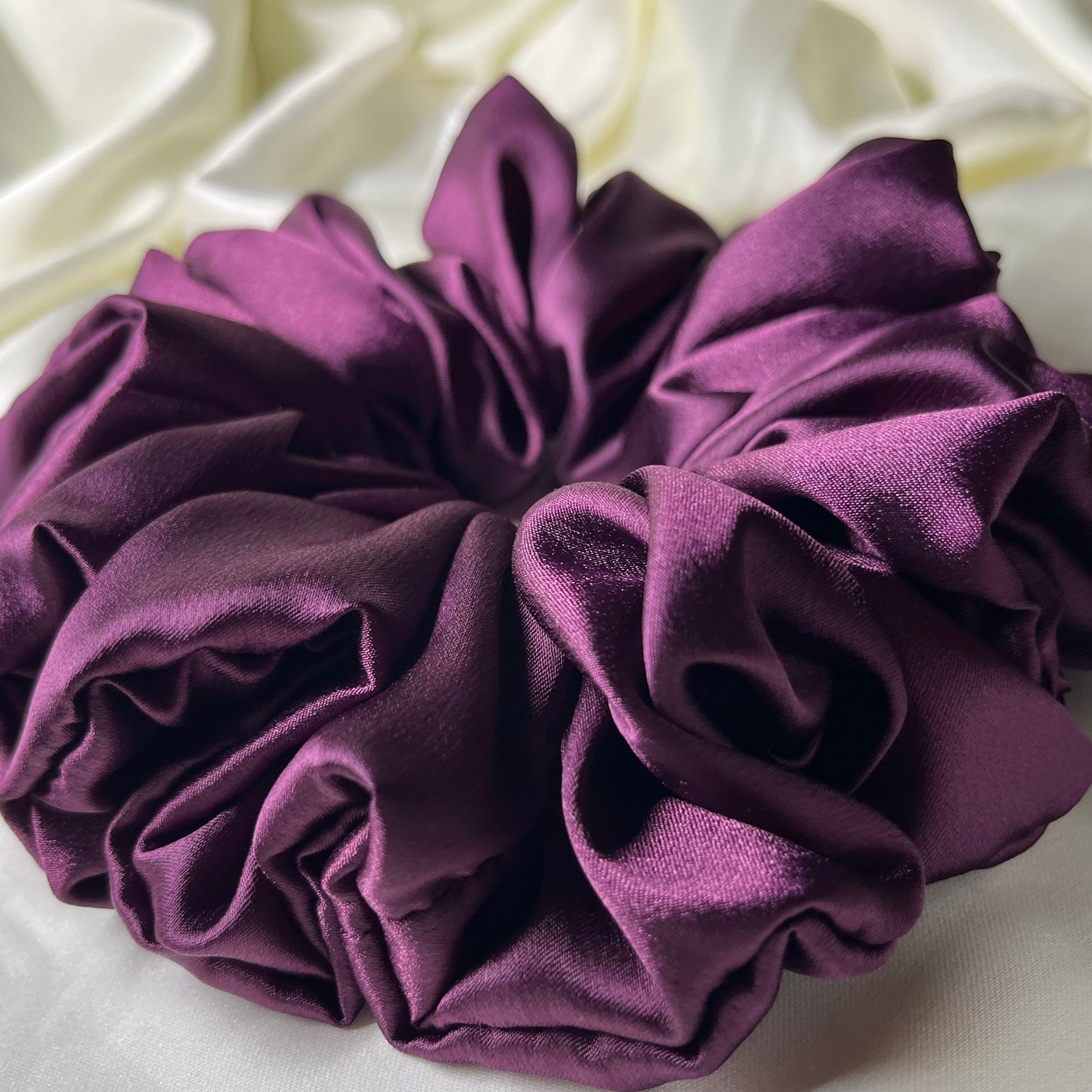 Kathani | Purple Luxury Satin Jumbo Scrunchie [XL]