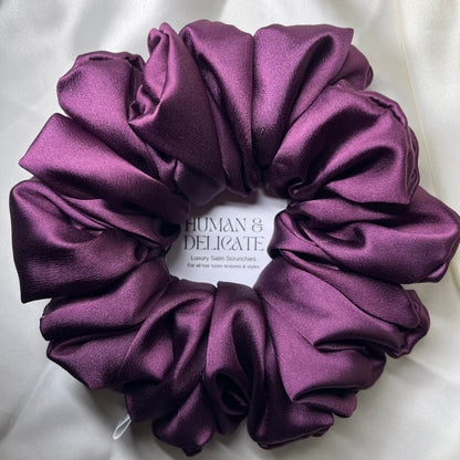 Kathani | Purple Luxury Satin Jumbo Scrunchie [XL]