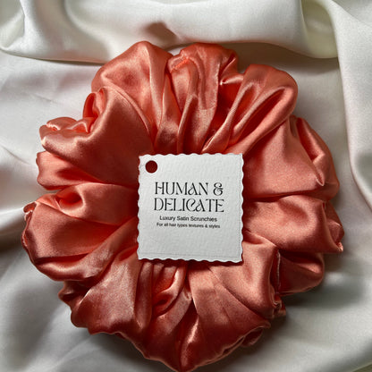 Peachy Keen | Luxury Satin Jumbo Scrunchie [XL]